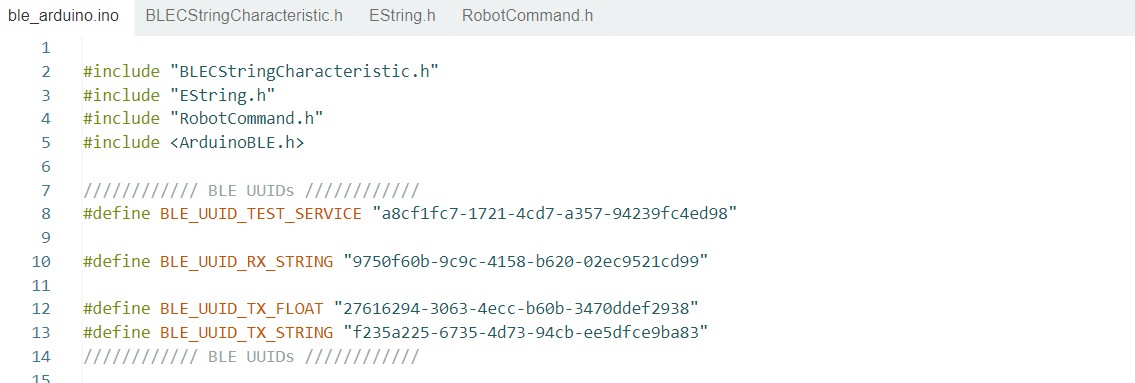 Arduino BLE Changes