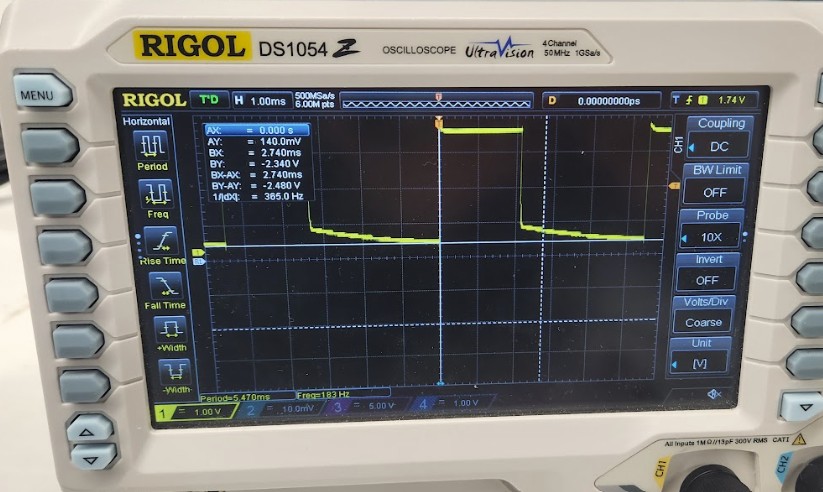 Motor A Oscillscope Results